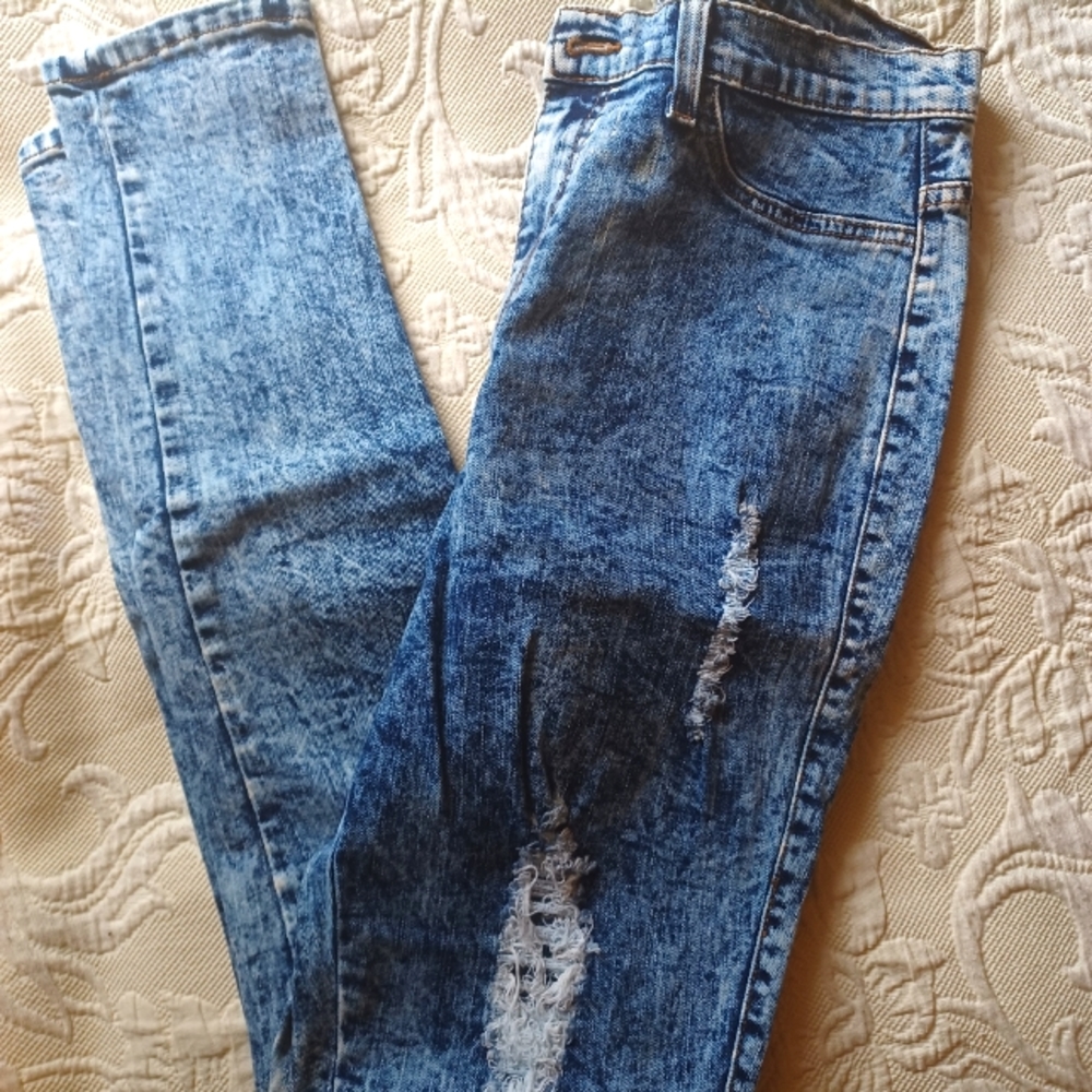 Vibrant Acid Wash Jeans